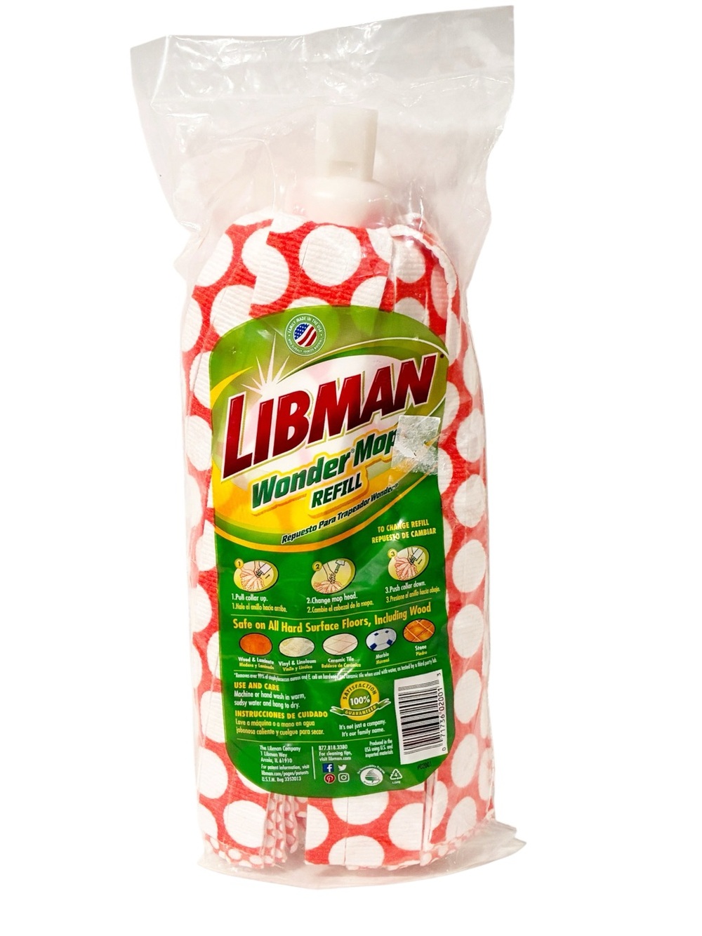 Libman Wonder Mop Refill Microfiber Grip Strips Replacement NEW